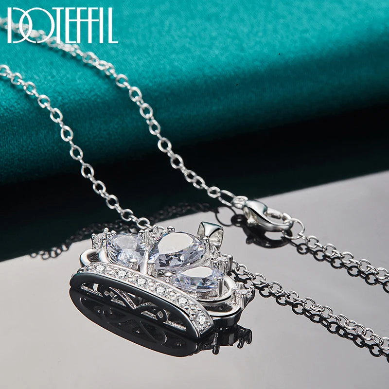 925 Sterling Silver AAA Zircon Necklace