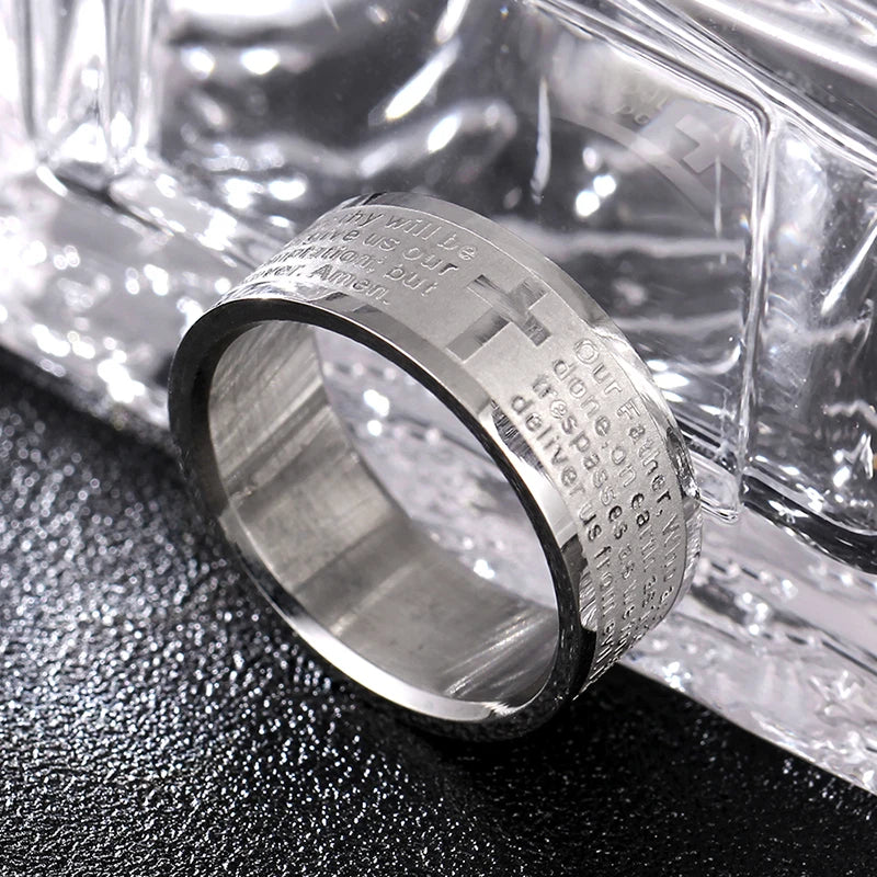 Bible Scripture Titanium Ring