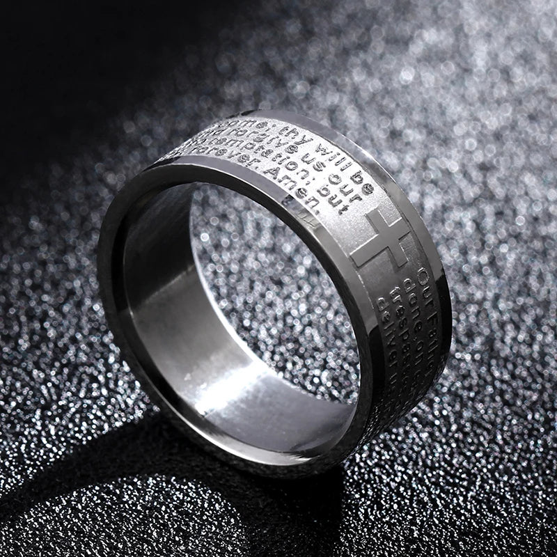 Bible Scripture Titanium Ring