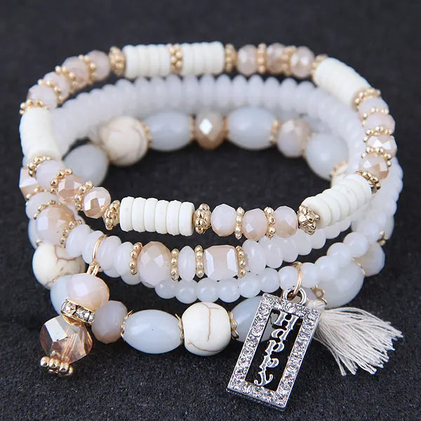 Bohemian Beads Crystal Charms Bracelets