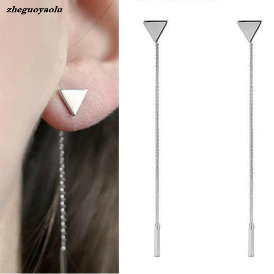 Triangle Chain Earrings