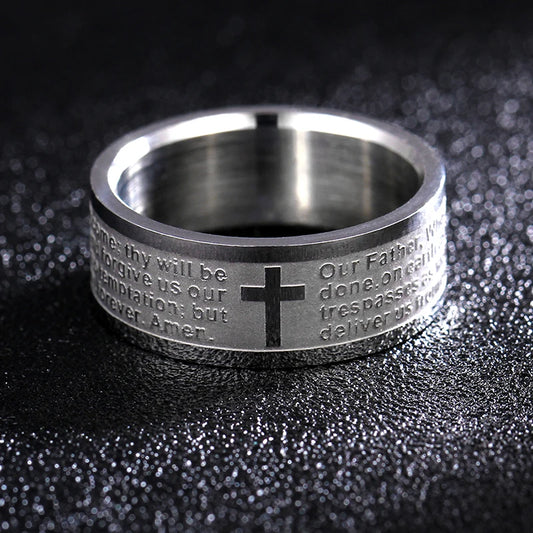 Bible Scripture Titanium Ring