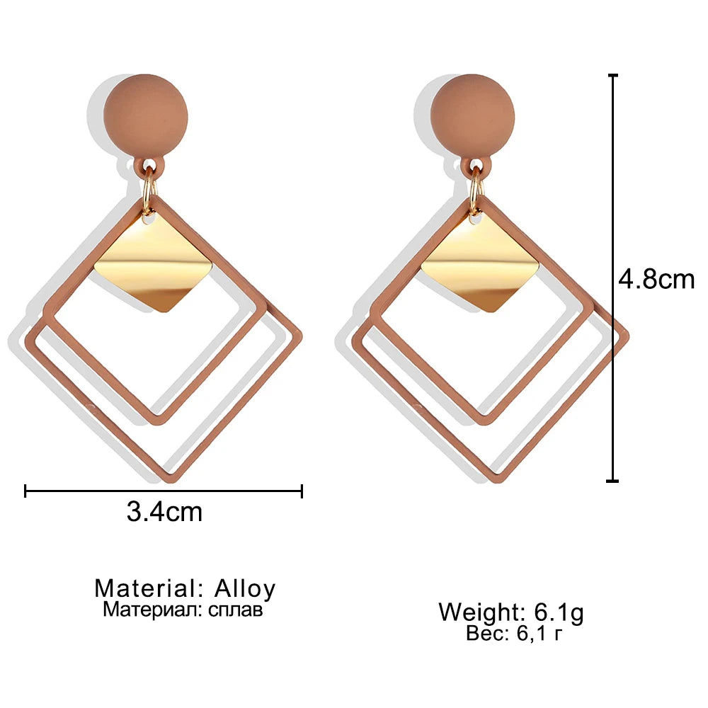 Fashion Statement Geometric Drop Earrings