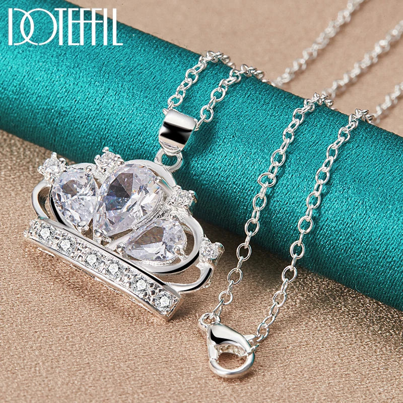 925 Sterling Silver AAA Zircon Necklace