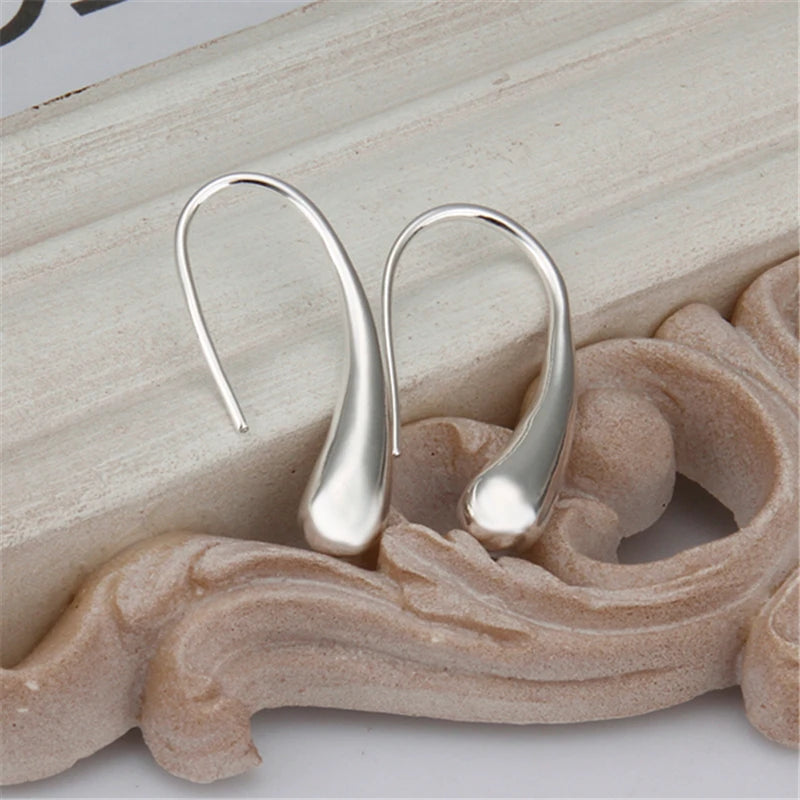 925 Sterling Silver Droplets Stud Earrings