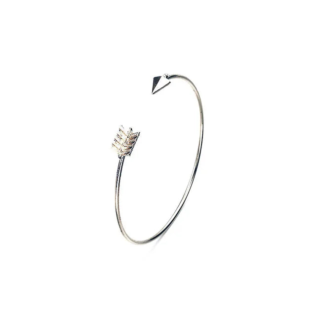 Silver Plated Arrow Crystal Ring