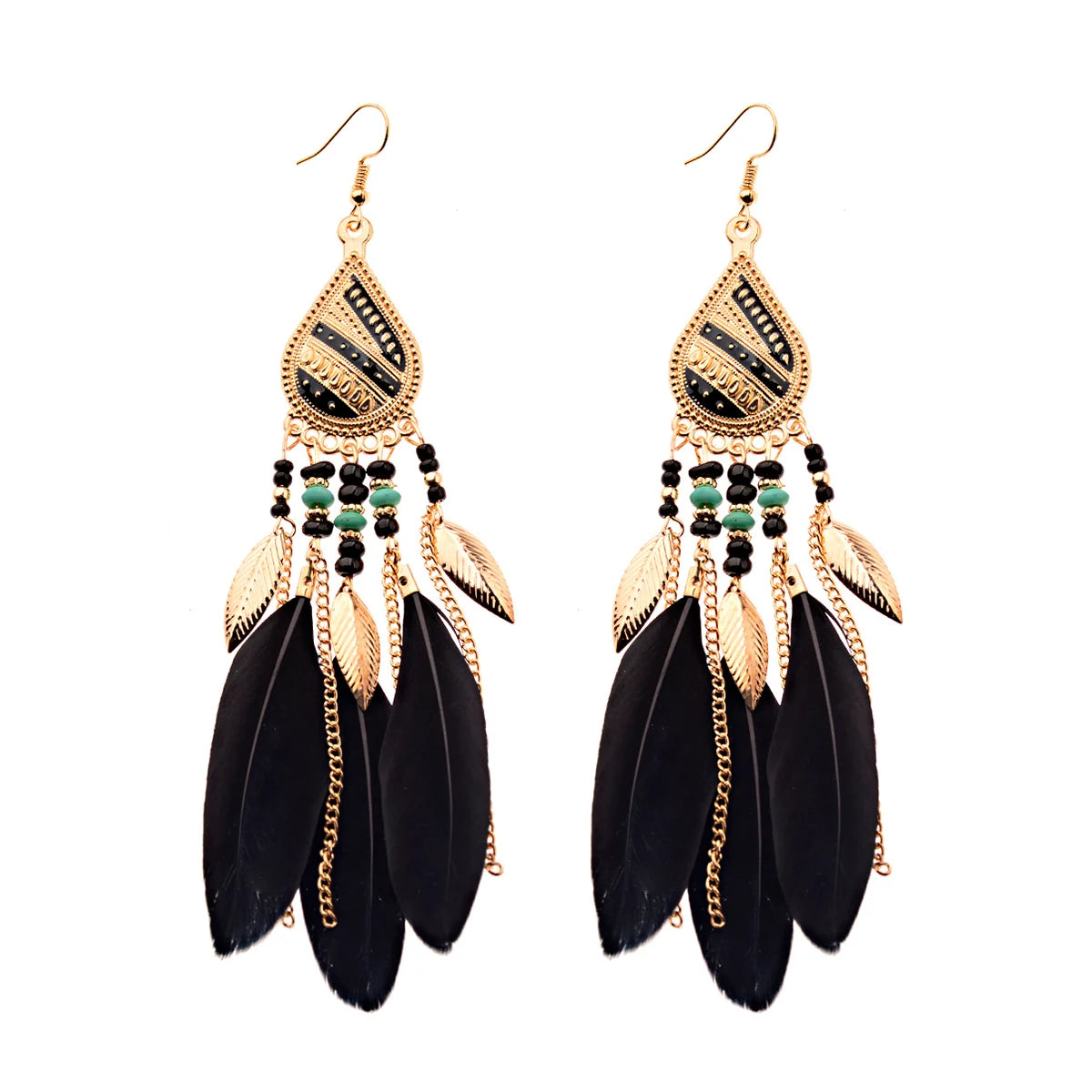 Antique Vintage Bohemian Ethnic Tassel Earrings