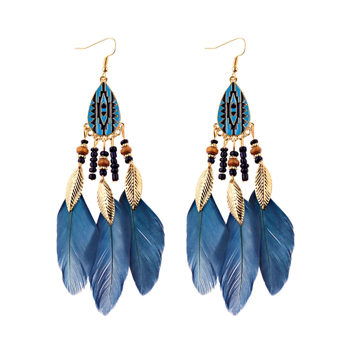 Antique Vintage Bohemian Ethnic Tassel Earrings