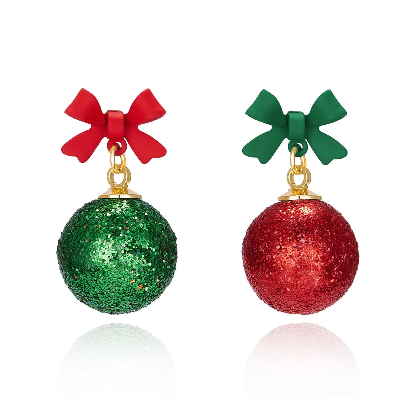 Resin Snowflake Star Light Ball Christmas Earrings