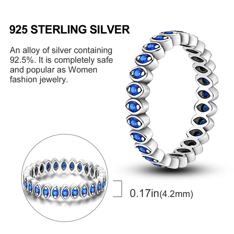 Star Moon 925 Sterling Silver Ring