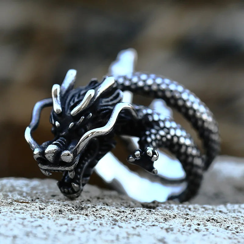 Black Dragon 316L Stainless Steel Ring