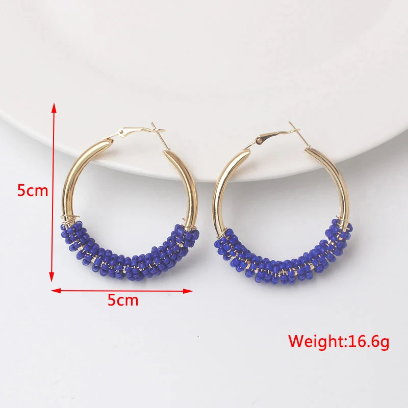 Bohemian Blue Geometric Earrings