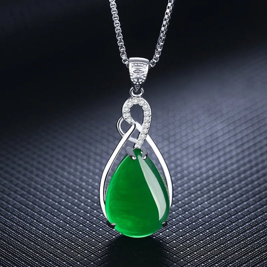 S925 Sterling Silver Turquoise Pendant Necklace