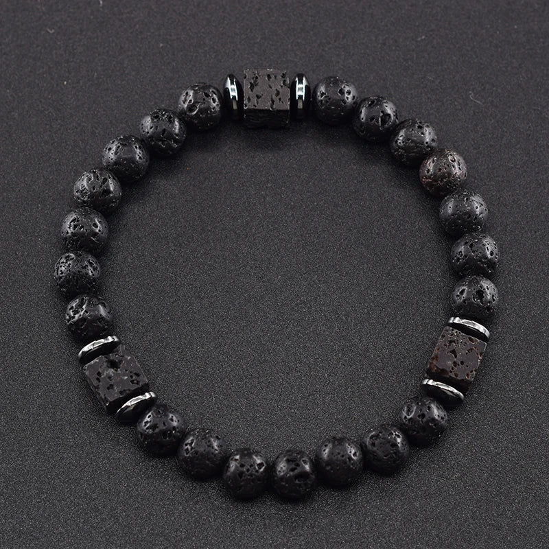 Black Lava Healing Stone Bracelet