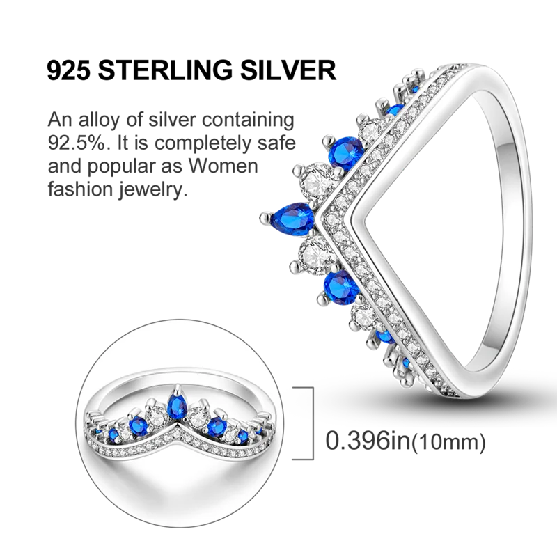 Star Moon 925 Sterling Silver Ring