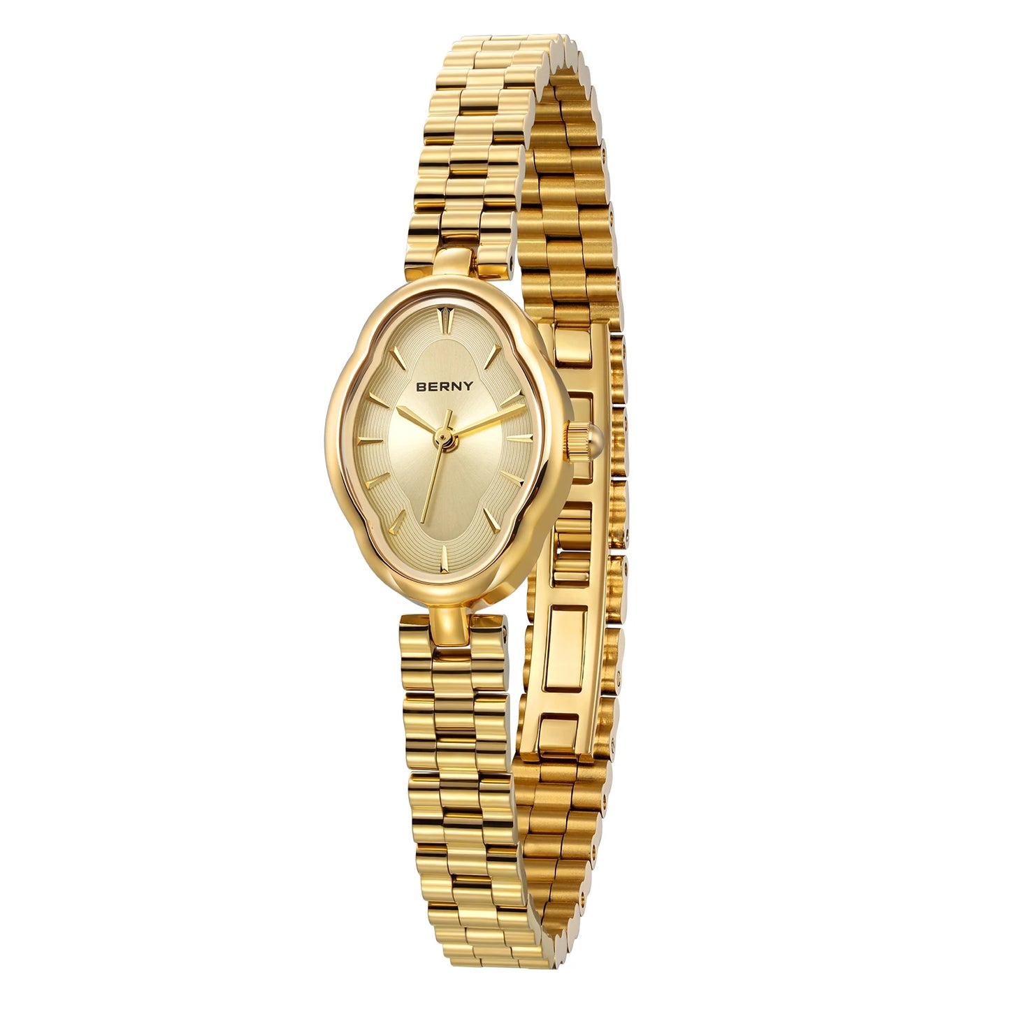 Gold Quartz Luxury Watch