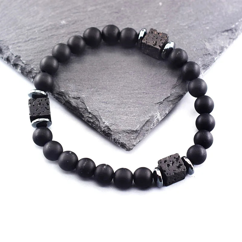 Black Lava Healing Stone Bracelet