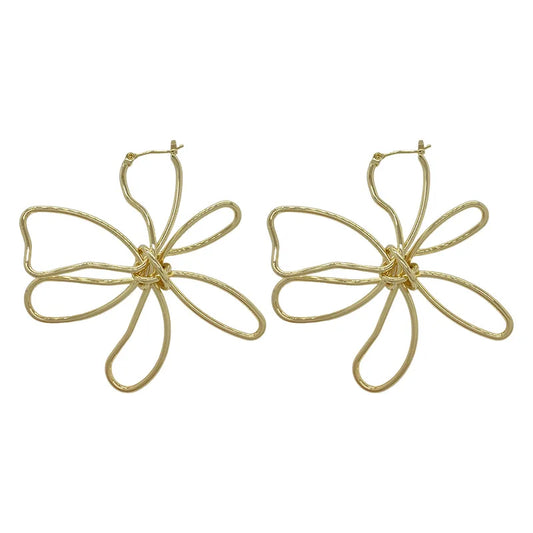 Metal Flower Earrings