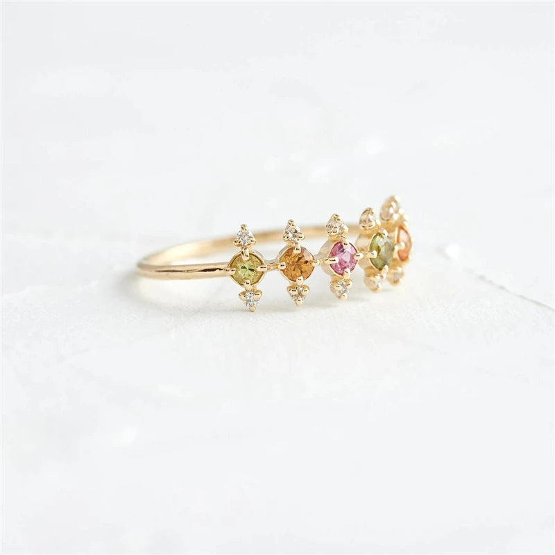 Thin Bohemia Zircon Ring