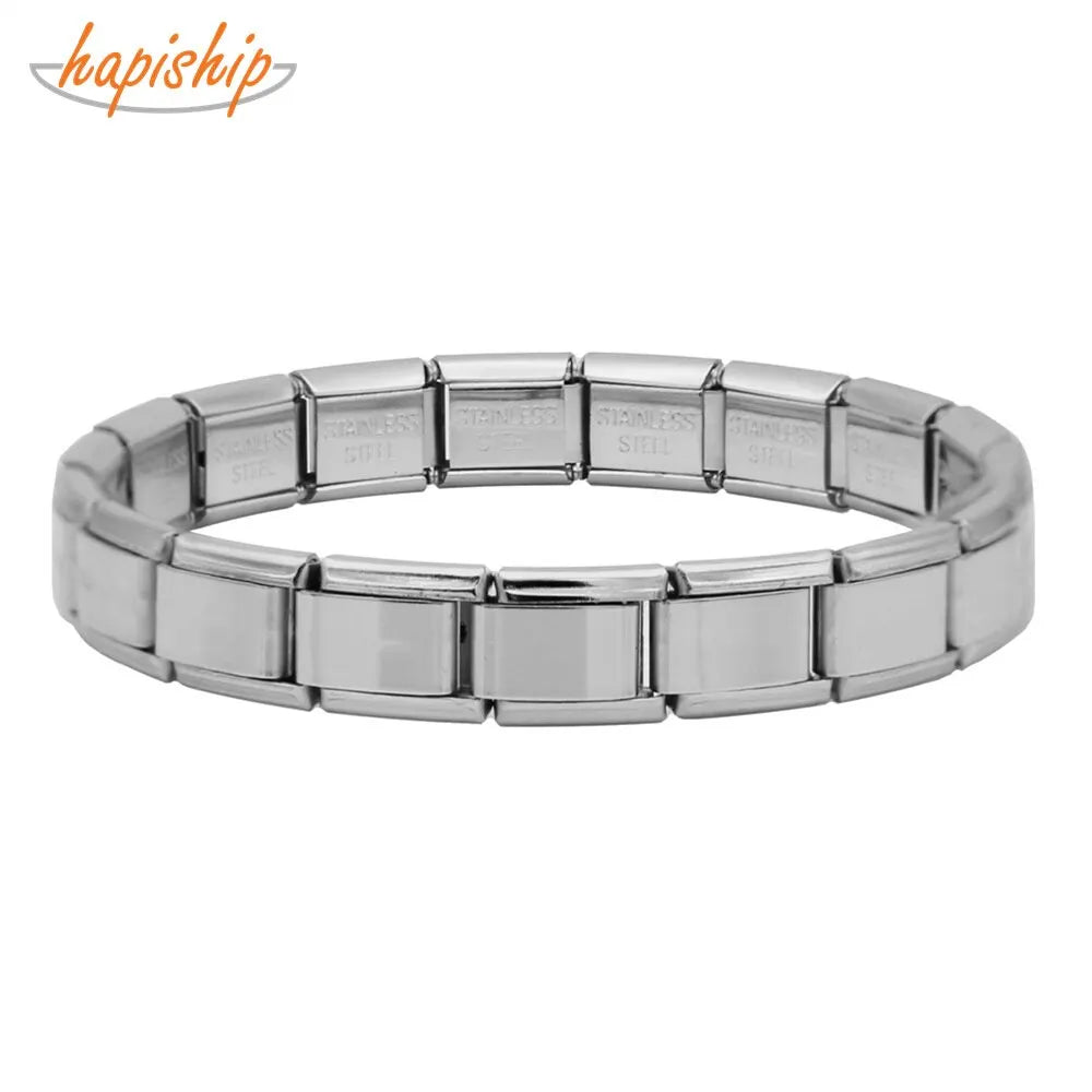 Simple Trendy 9 mm Wide Stainless Steel Bracelet