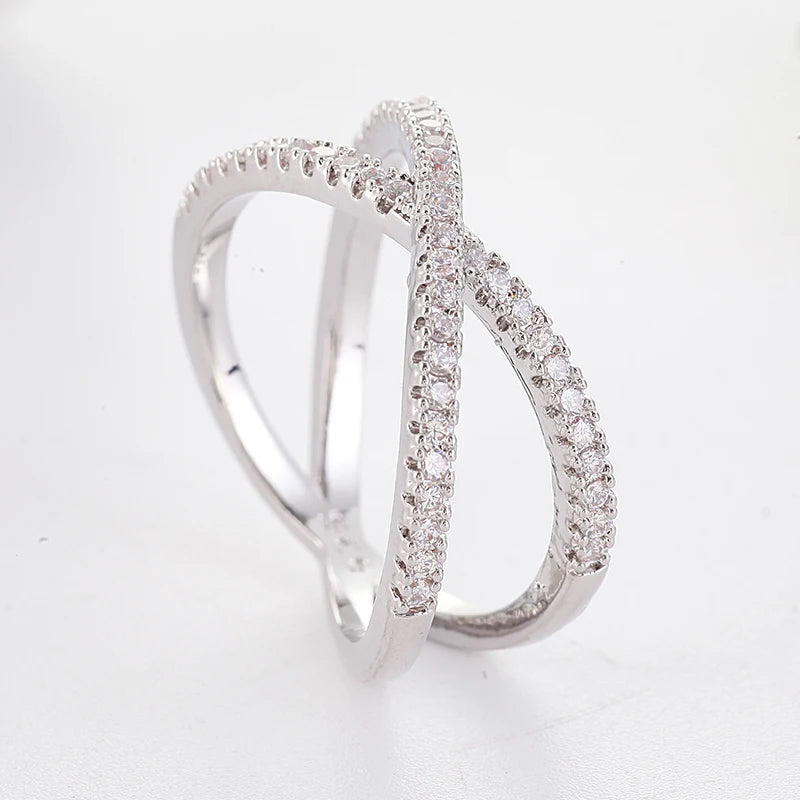 Zirconia Crystal Infinite Ring