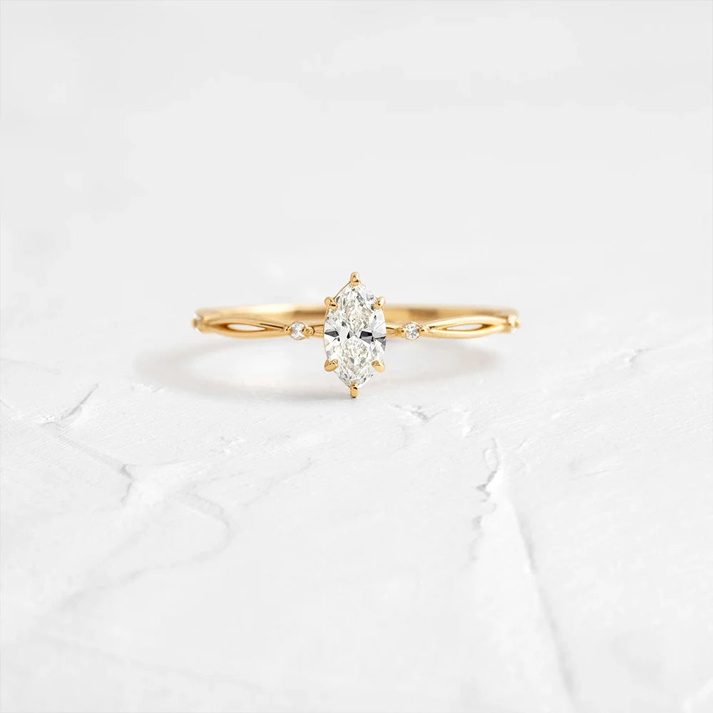 Thin Bohemia Zircon Ring