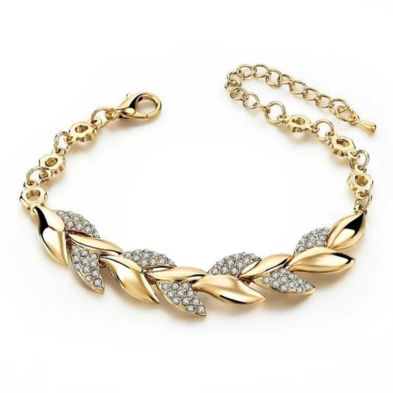 Luxury Love Braided Leaf Bracelet