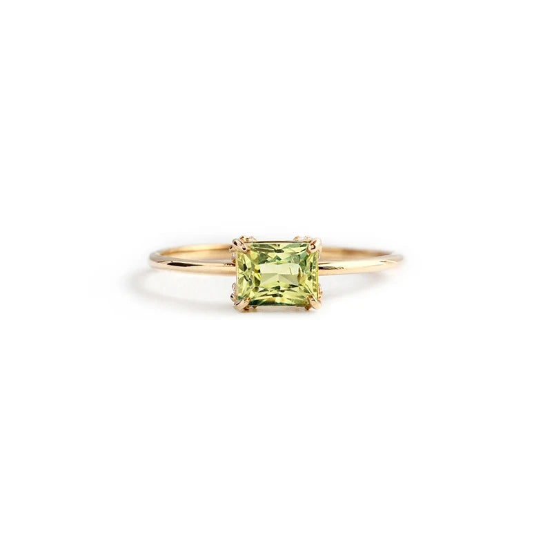 Thin Bohemia Zircon Ring