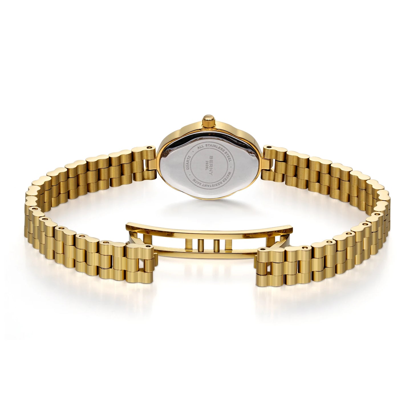 Gold Quartz Luxury Watch